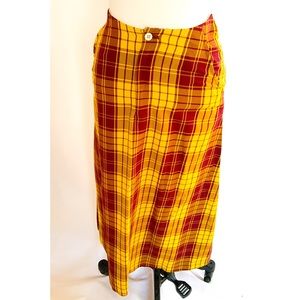 Comme des garçon plaid skirt made in Japan